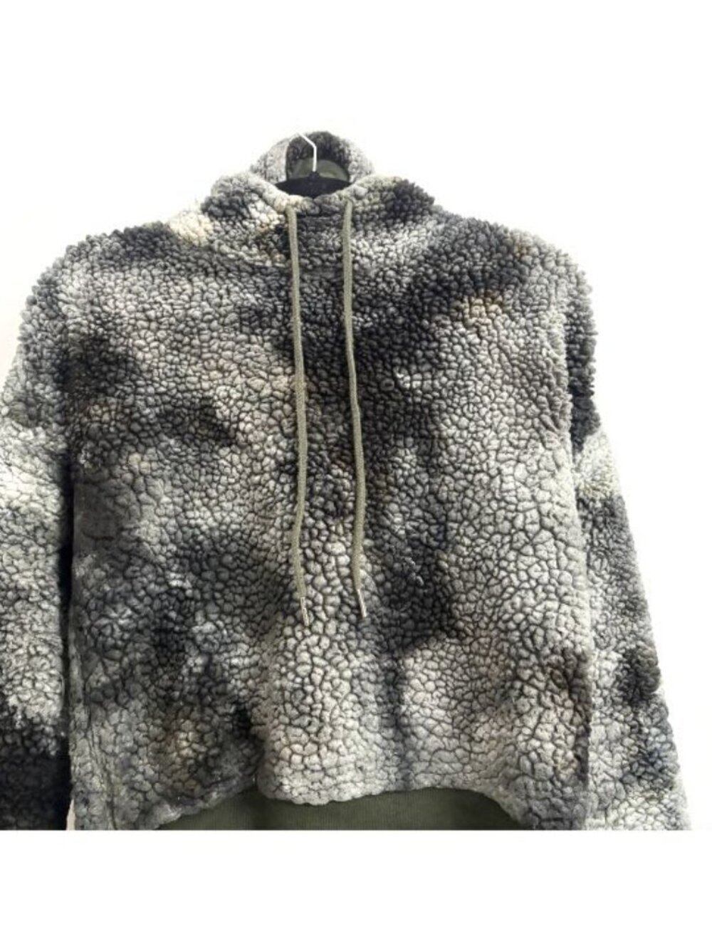 Zella Tie Dye Grey & Green Hooded Plushy Soft Hoodie - sz XS - Picture 3 of 12